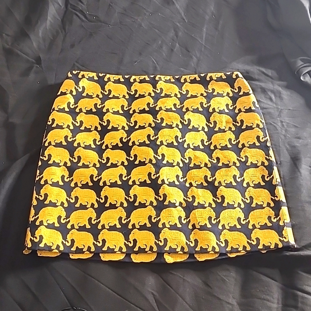 J.Crew gold elephant Mini skirt 🐘
